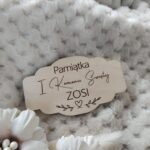 Drewniana tabliczka do makramy 8cmx3,5cm P77 15 znaków