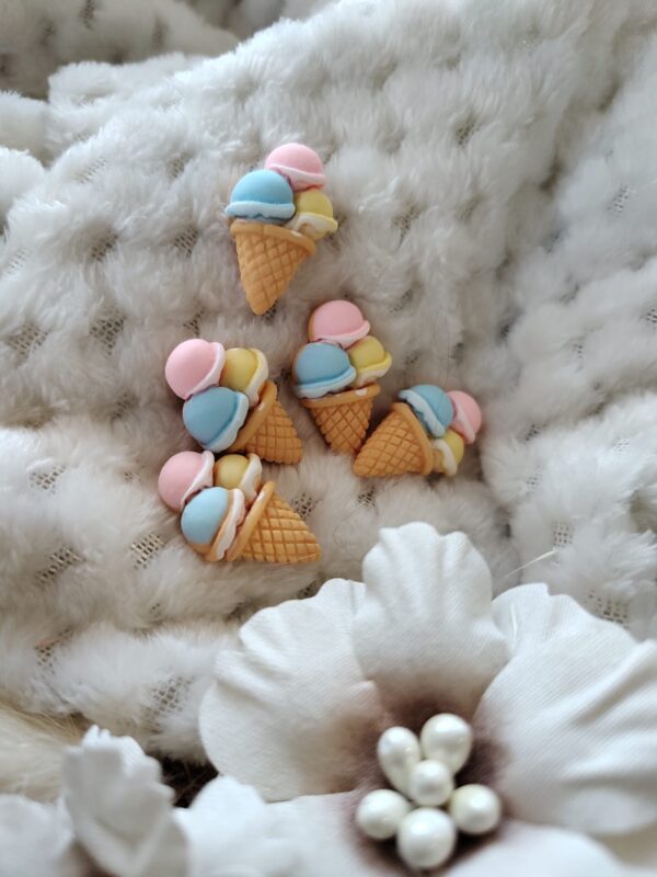 Lody kolorowe 2,5cm dodatek do makramy