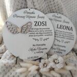 Baza do makramy Pamiątka Komunia 19cm HDF H148  35 znaków