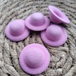 Kapelusz różowy do lalek z makramy 3,5cm