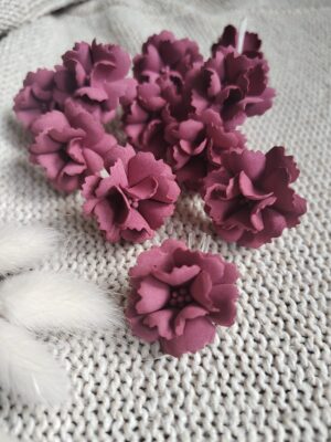 Kwiaty z foamiranu 3cm bordo K86
