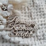 Drewniany napis Pierwsza Komunia Święta N21