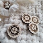 Dodatek do makramy IHS kółko ze sklejki N503