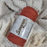 Sznurek do makramy 3mm skręcany ceglany