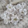 Zestaw 20 szt kwiatów z foamiranu od 1cm do 3,5cm białe ZK1
