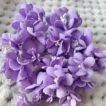 Zestaw 20 szt kwiatów z foamiranu od 1cm do 3,5cm fioletowe ZK3