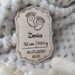 Drewniana tabliczka do makramy 8cmx5cm N521 50 znaków