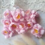 Kwiaty premium z foamiranu pudrowy róż K95