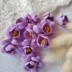 Kwiaty premium z foamiranu fioletowe K93