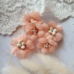 Kwiaty premium z tkaniny morela K91