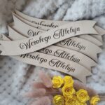 Drewniany Napis "wesołego alleluja" promocja 17x3,5 cm