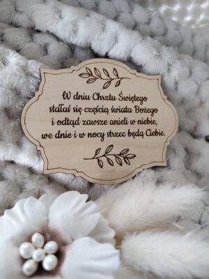 Drewniana tabliczka do makramy 6,5cmx5cm N523