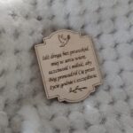 Drewniana tabliczka do makramy 5,5cmx4,5cm N533