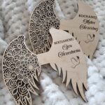 Skrzydełka do makramy drewniane 12cmx12cm M114