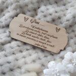 Drewniana tabliczka do makramy 11x5cm 35 znaków P85