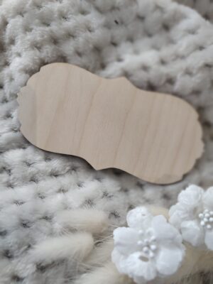 Drewniana tabliczka do makramy 12x8cm 350 znaków P87