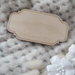 Drewniana tabliczka do makramy 10x5cm 250 znaków P89