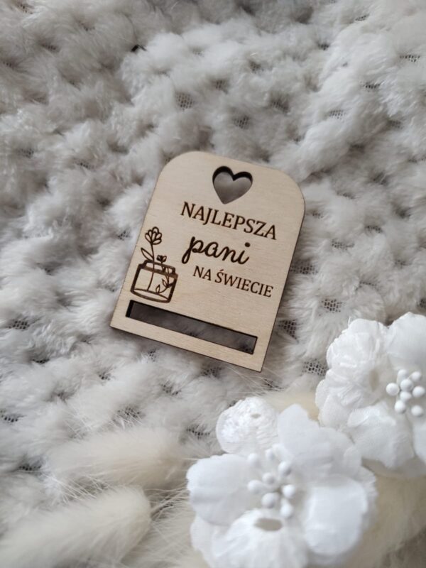 Drewniana tabliczka do makramy 5x4 cm N538