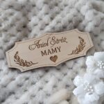 Drewniana tabliczka do makramy 12x5 cm N540