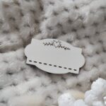 Tabliczka do makramy z HDF 9x5cm  H173  20 znaków