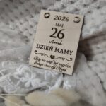 Drewniana tabliczka do makramy 8cm x 6cm N536