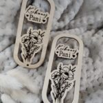 Drewniana zakładka do makramy 12cmx5cm DN47