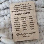 Drewniana tabliczka imiona 12cmx8cm N563  500 znaków