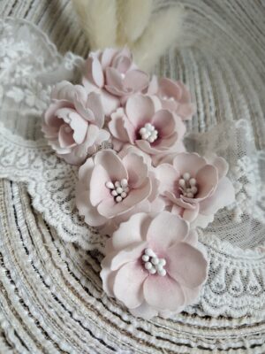 Kwiat z foamiranu jasny ròż 3cm K129