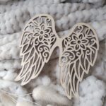 Skrzydełka do makramy drewniane 12cmx12cm N567