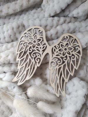 Skrzydełka do makramy drewniane 12cmx12cm N567