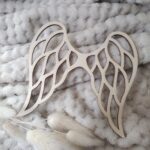 Skrzydełka do makramy drewniane 12cmx12cm N568