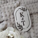 Tabliczka do makramy z HDF 6,5cm x 4cm  10 znaków  H203