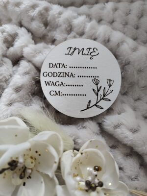 Tabliczka do makramy z HDF 6cm 50 znaków H237