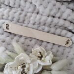 Tabliczka do makramy sklejka 15cm x 2cm 100 znaków N577