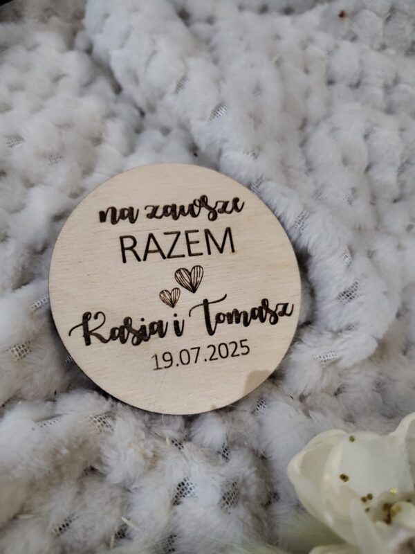 Tabliczka scrapka do makramy sklejka 6,5cm 35 znaków N597