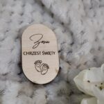 Tabliczka scrapka do makramy sklejka 5,5cm x 3cm  20 znaków N599