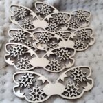 Skrzydełka do makramy drewniane 10cm x 4cm  N616