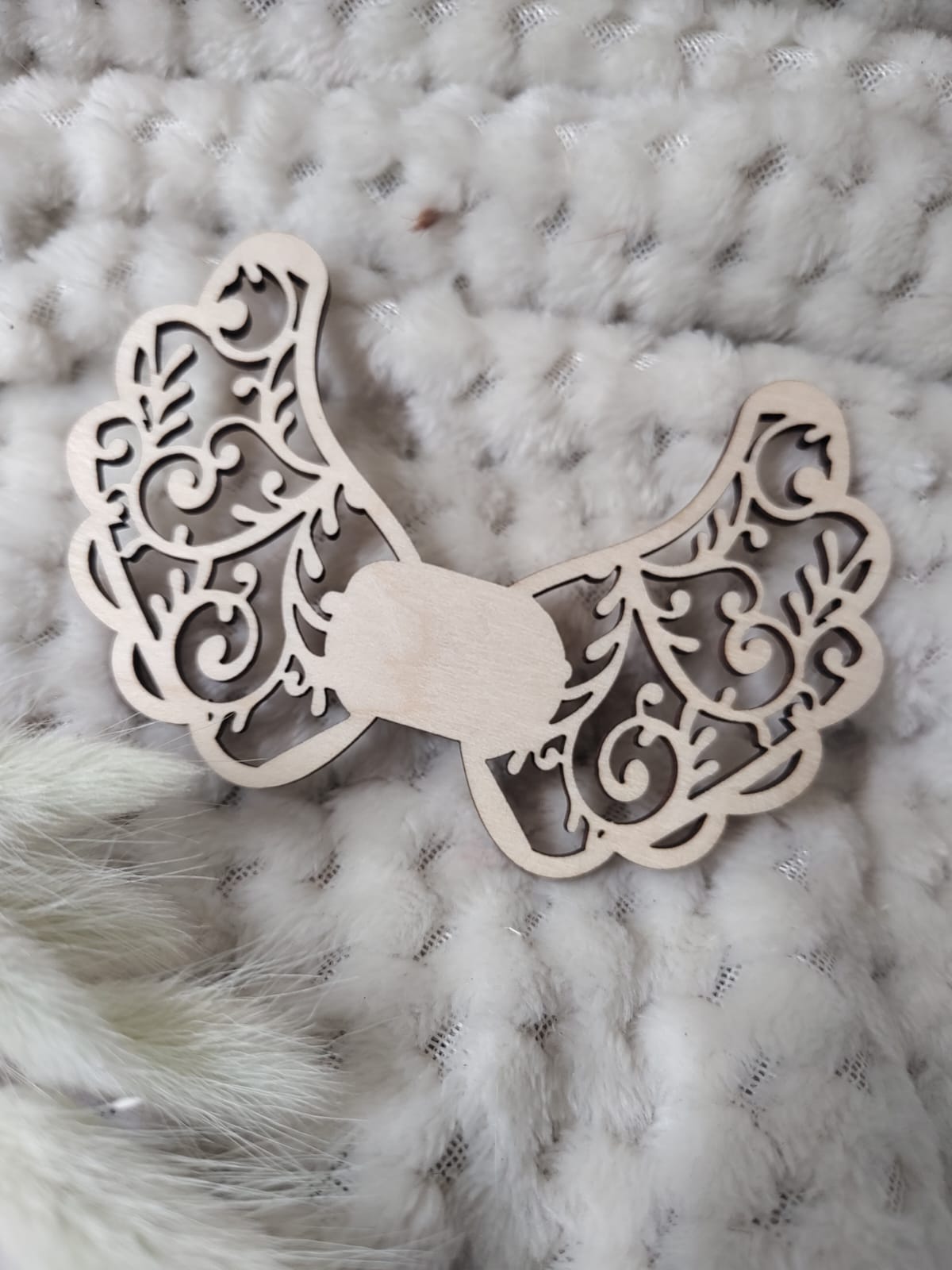 Skrzydełka do makramy drewniane 12cm x 7cm  N618