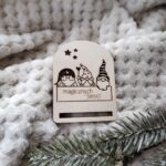 Drewniana zakładka do makramy 7,5cm x 5cm N650