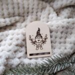 Drewniana zakładka do makramy 7,5cm x 5cm N651