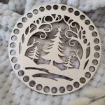 Baza do szydełkowania drewniana 15cm N659