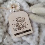 Drewniana zakładka do makramy  5,5cm x 4,5cm N676