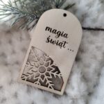 Drewniana zakładka chwost do makramy 8cm x 4,5cm N678