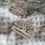 Drewniana zakładka do makramy 5,5cm x 4cm N690