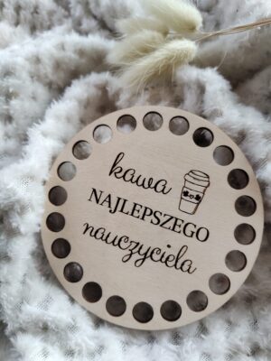 Baza pod kubek z makramy dla nauczyciela 10cm N680