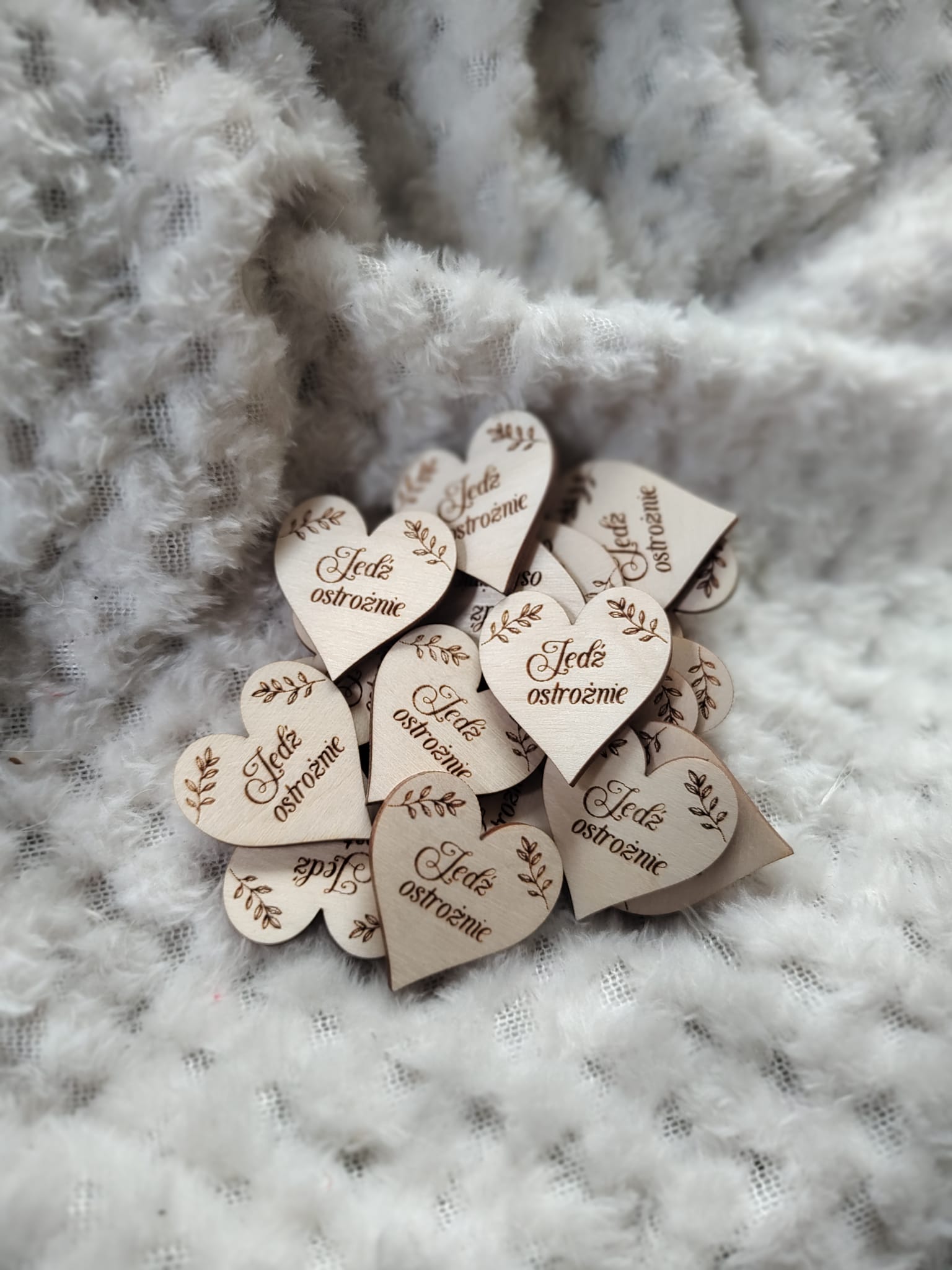 Serduszko drewniane 3cm N694 - obrazek 2