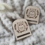 Drewniana zakładka do makramy 5,5cm x 4,5cm N699