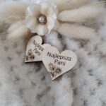 Serduszko drewniane 3cm Dzień Nauczyciela N702