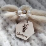 Drewniana zakładka do makramy zawieszka 4,5cm x 4cm N703