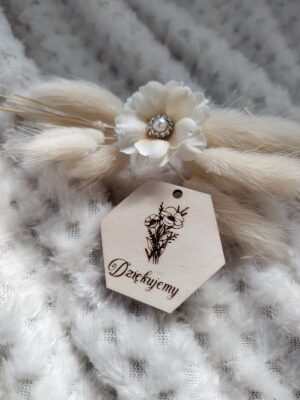 Drewniana zakładka do makramy zawieszka 4,5cm x 4cm N703